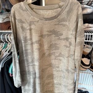 American Eagle Outfitters Ribbed Knit Top in Tan